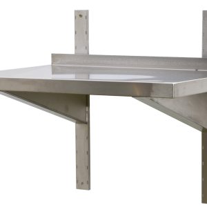 A&S Gastro Edelstahl Wandboard mit Aufkantung | Bautiefe 300 mm | AISI 304 WBD093