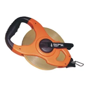 Stahl Maßband in Schnellrollrahmen 50 m, weiß, mm Teilung